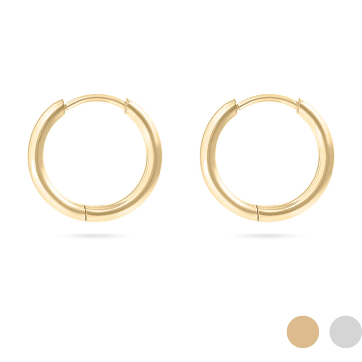 18K Stainless PVD Huggie Hoop