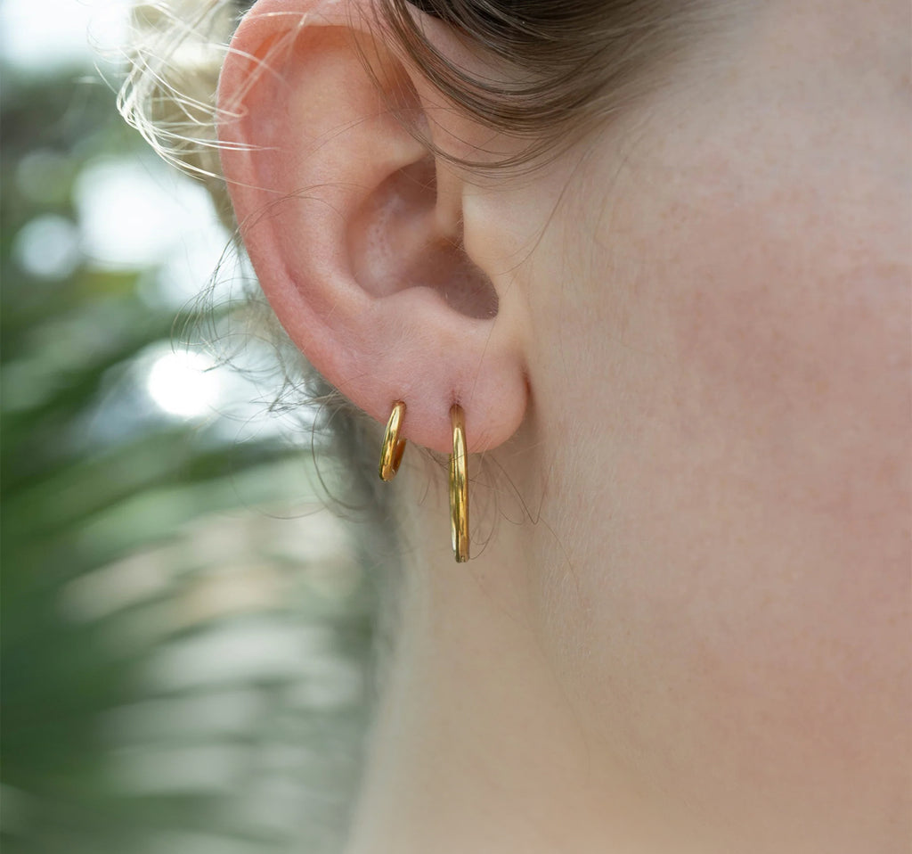 18K Gold PVD Huggie Hoop