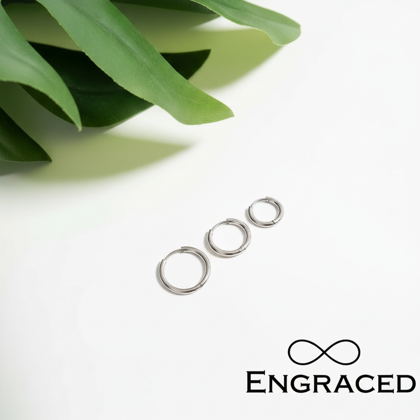 18K Stainless PVD Huggie Hoop