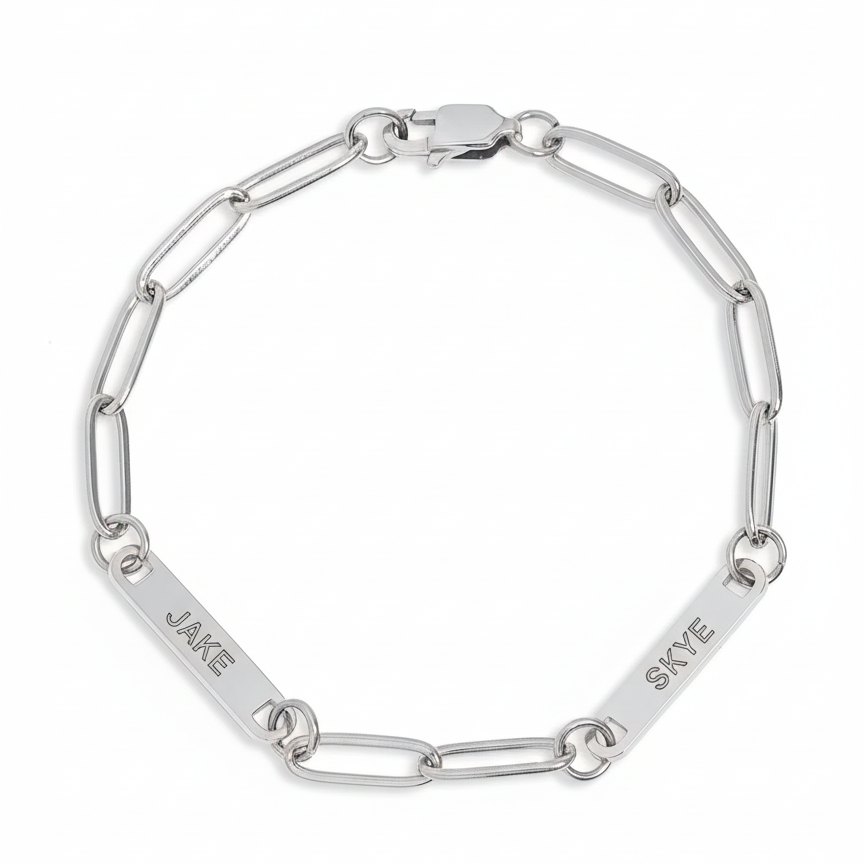 Two bar paperclip bracelet