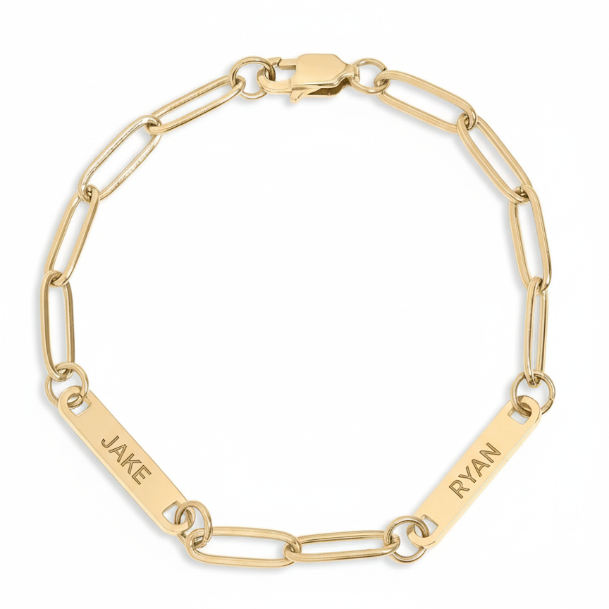 Two bar paperclip bracelet