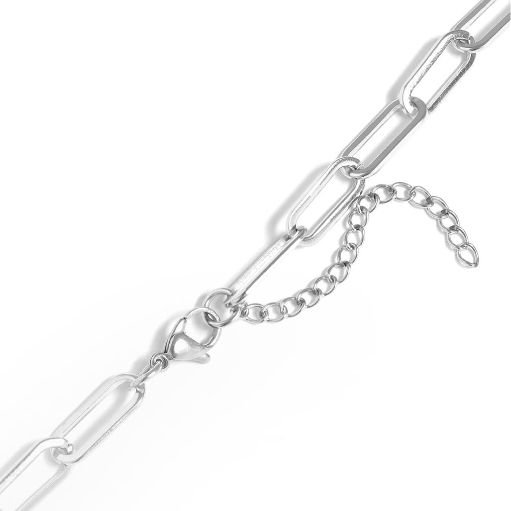 Paperclip bar bracelet