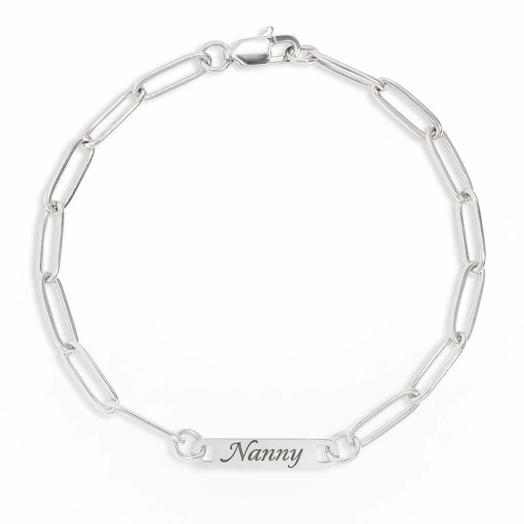 Paperclip bar bracelet